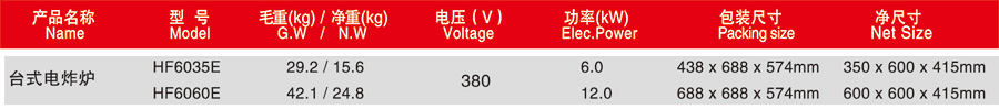 华菱HF6060台式电油炸炉(图2)